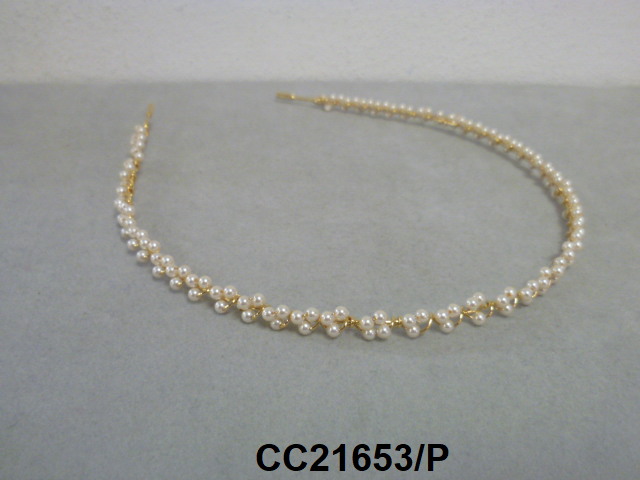 Metal Headband With Pearls